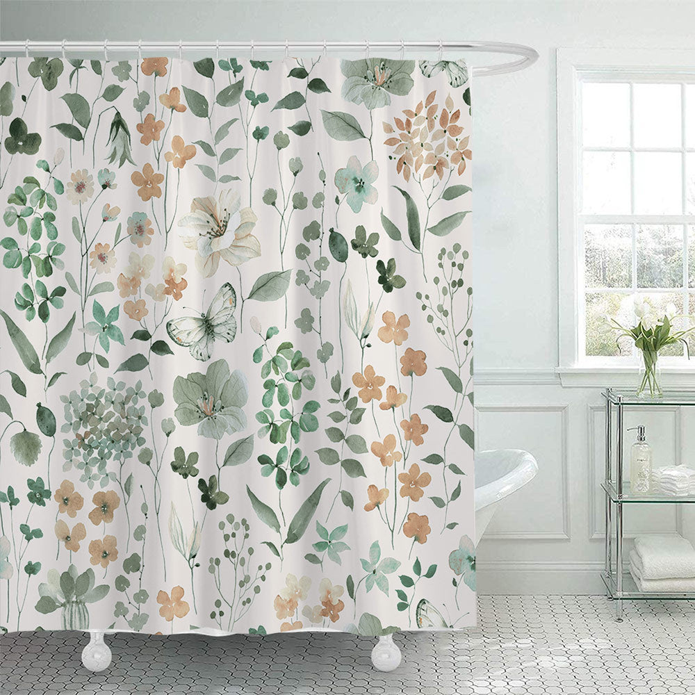 Floral Artistry Shower Curtain Bowlift