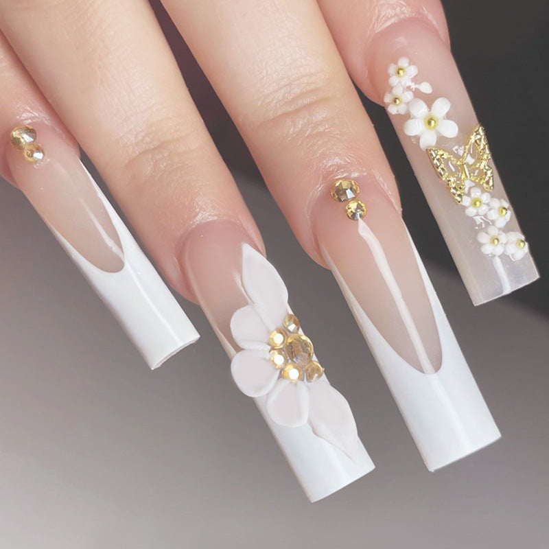 Elegant Press-On Nail Set Bowlift
