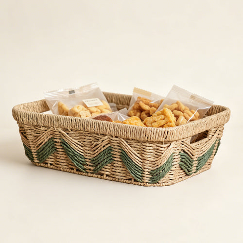 Decorative storage basket with handles Bowlift