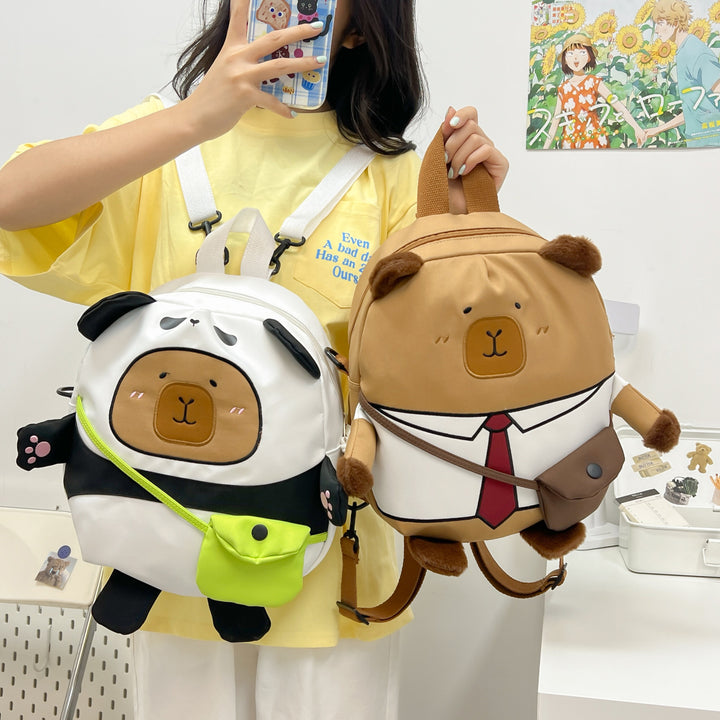 Plush backpack with funny bear design Bowlift