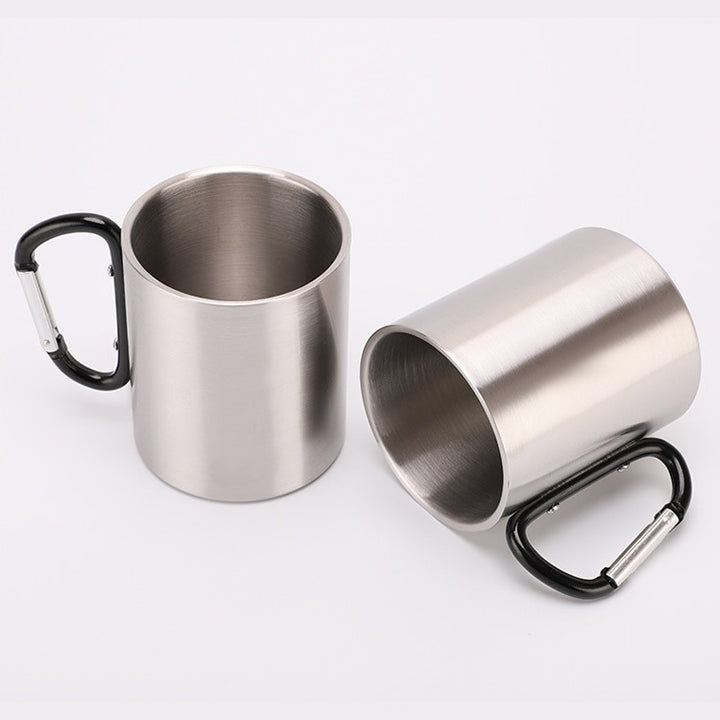 Women's Stainless Steel Coffee Mug with Carabiner Handle Bowlift