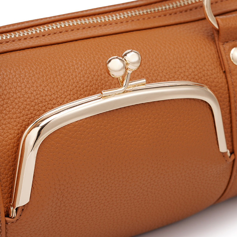 Fashionable Leather Handbag Bowlift
