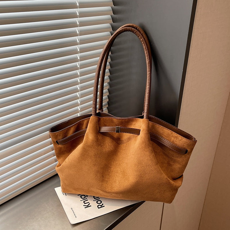 Suede Oversized Tote Bag Bowlift
