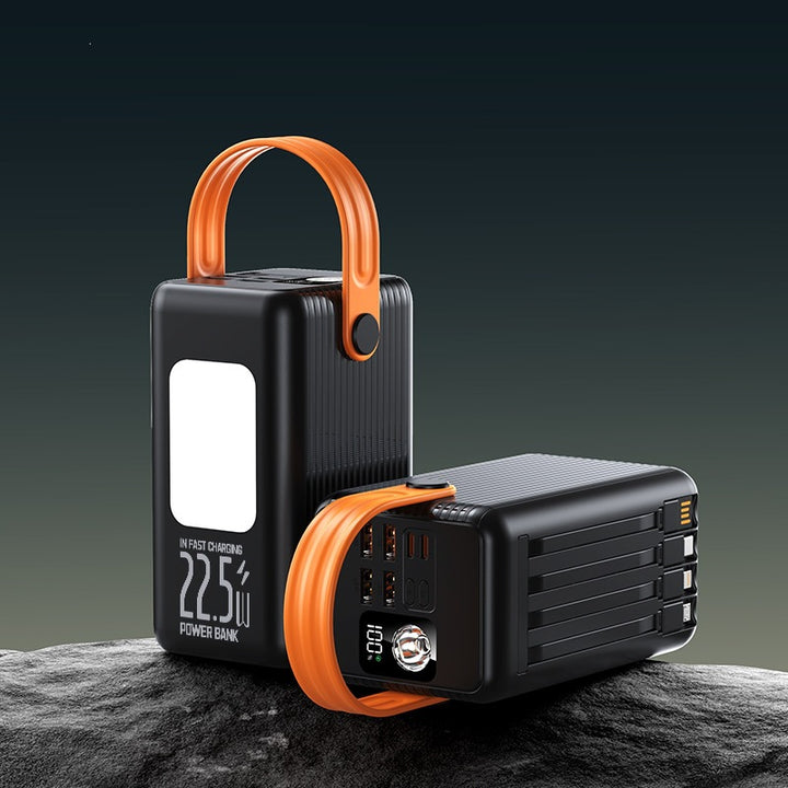 Portable power bank with fast charging function and integrated carrying handle Bowlift