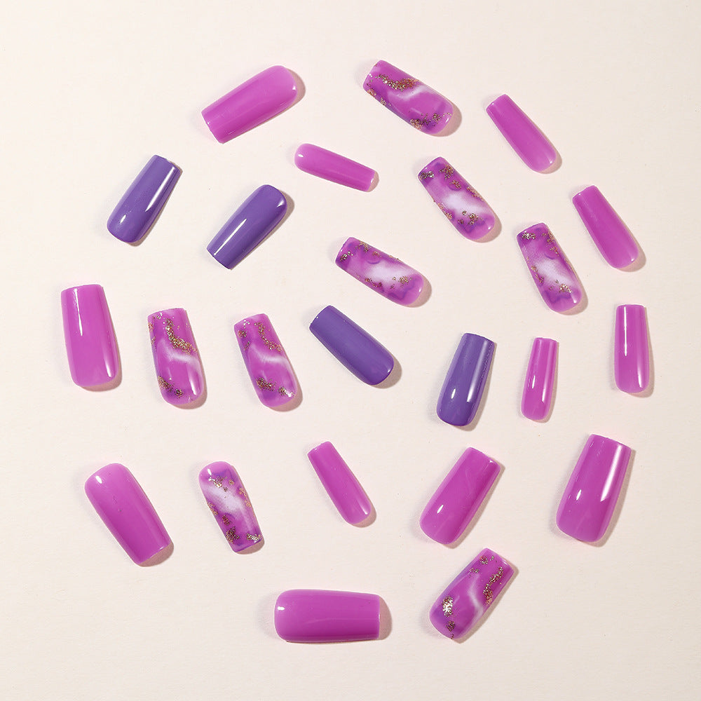 Artistic 3D Marble Acrylic Nail Extensions Bowlift