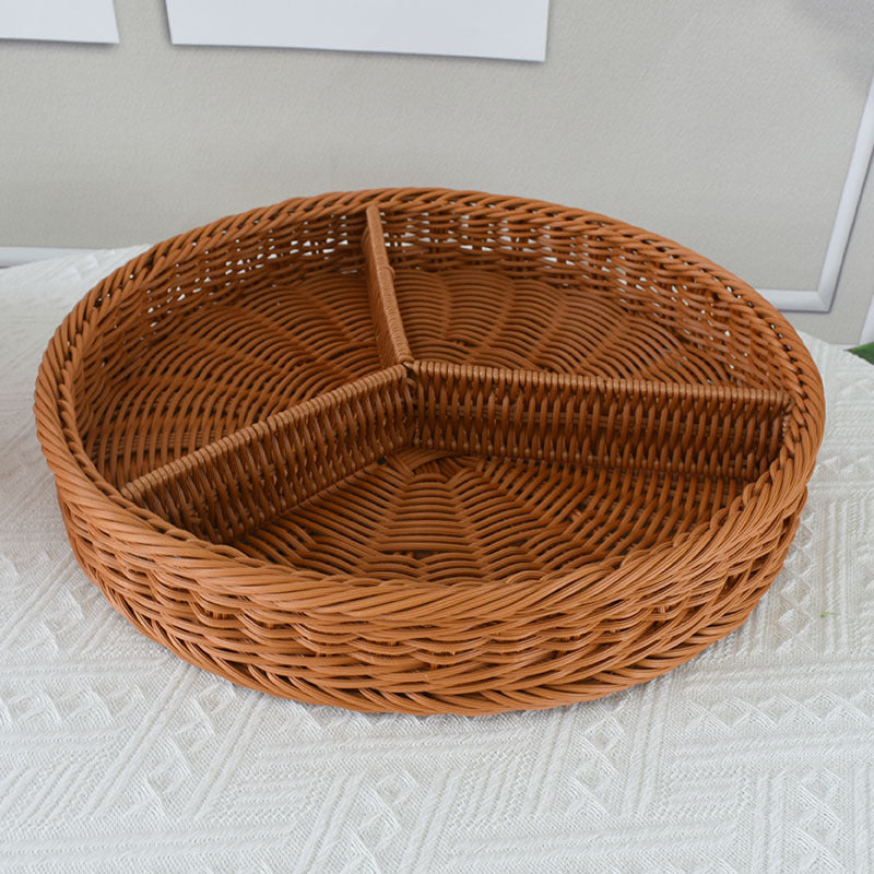 Artisan Woven Round Storage Tray Bowlift