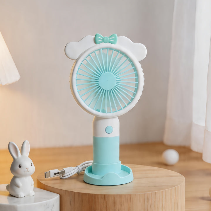 Women portable hand fan with cute rabbit design Bowlift