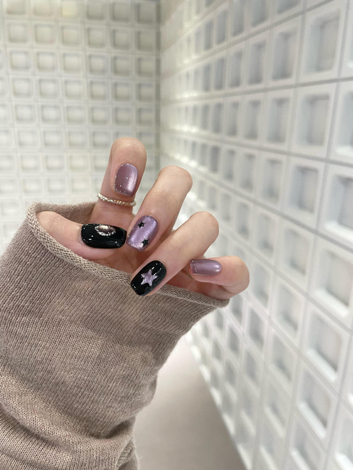 Stylish Star Design Artificial Nails Bowlift