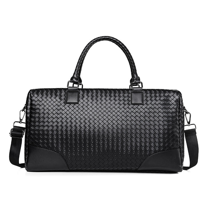 Woven Leather Travel Duffel Bowlift