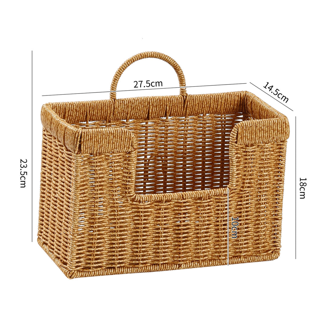 Unisex Handwoven Storage Basket with Practical Carrying Handle Bowlift