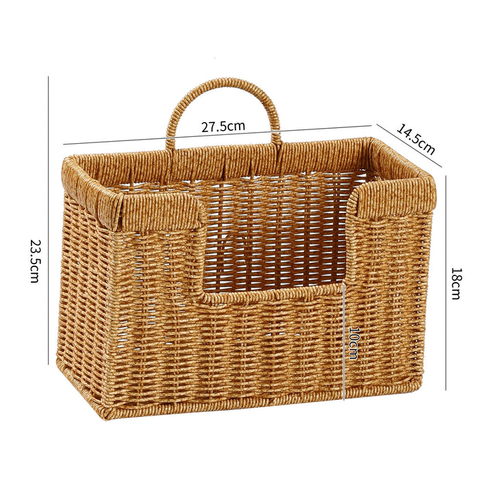 Unisex Handwoven Storage Basket with Practical Carrying Handle Bowlift