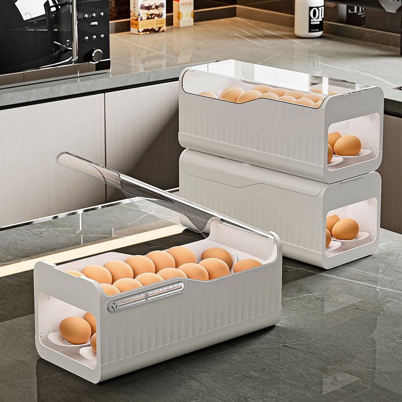 Countertop Transparent Airtight Large-Capacity Egg Storage Organizer Bowlift