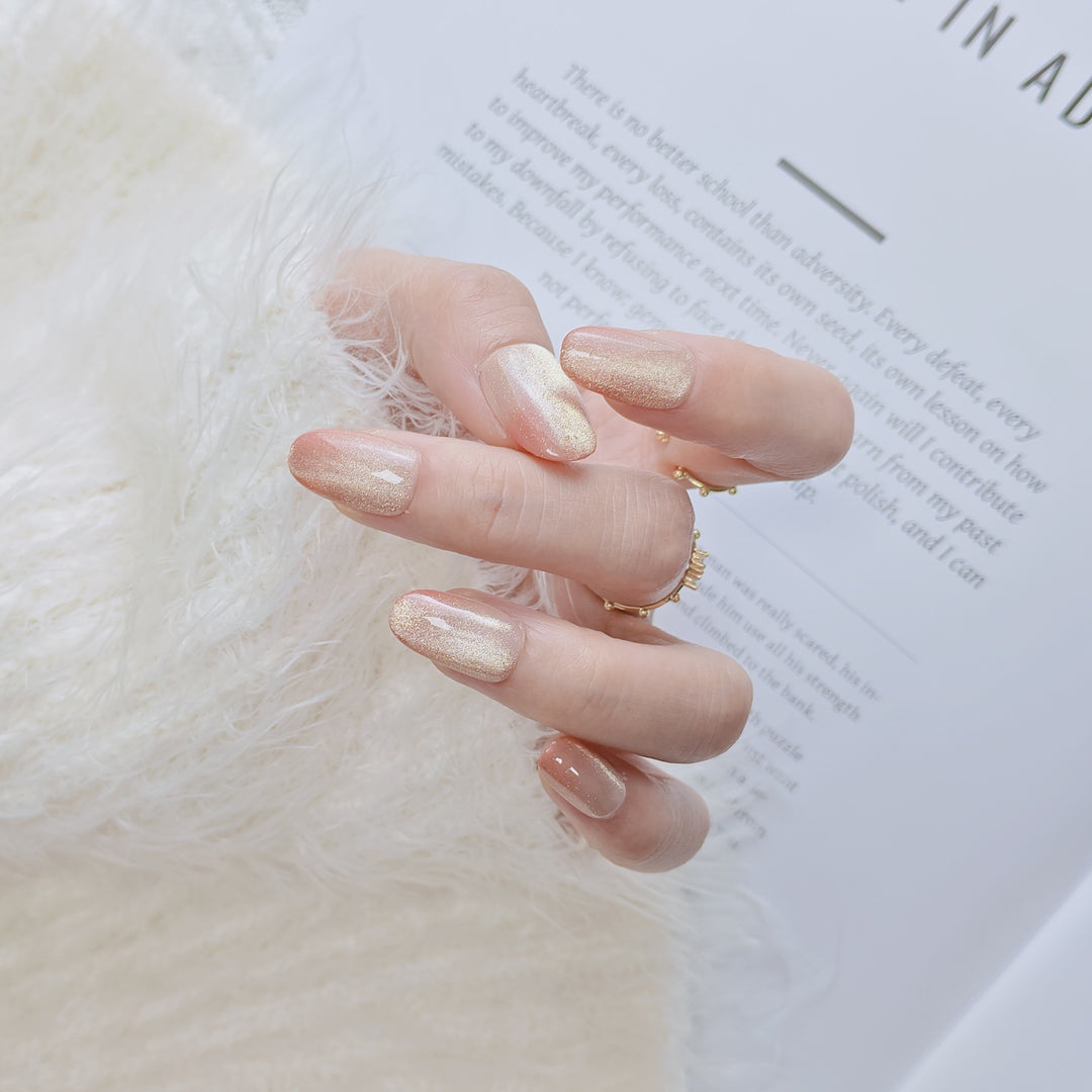Elegant French Tip Press-On Nails Bowlift