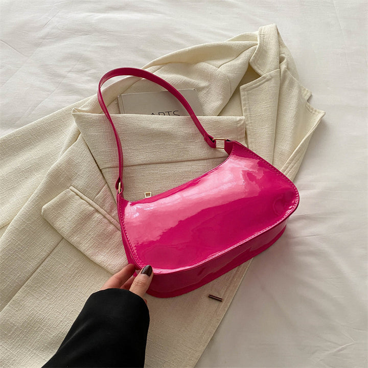 Chic Patent Leather Shoulder Bag Bowlift