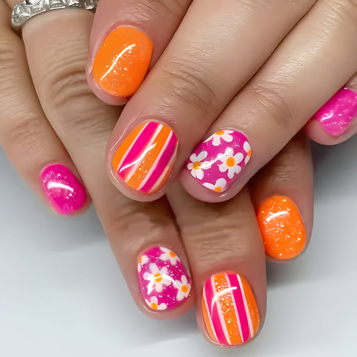 Vibrant Floral Nail Art Kit Bowlift