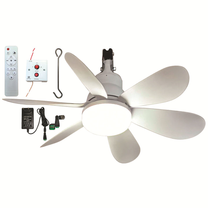 Ceiling fan with modern LED light Bowlift