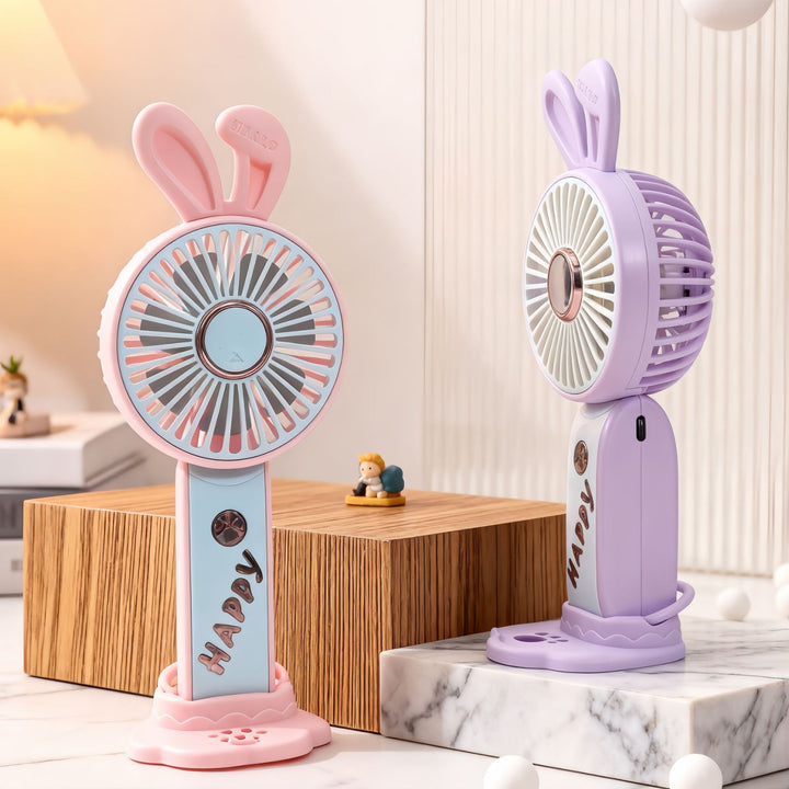 Women's Portable USB Fan with Playful Animal Design Bowlift