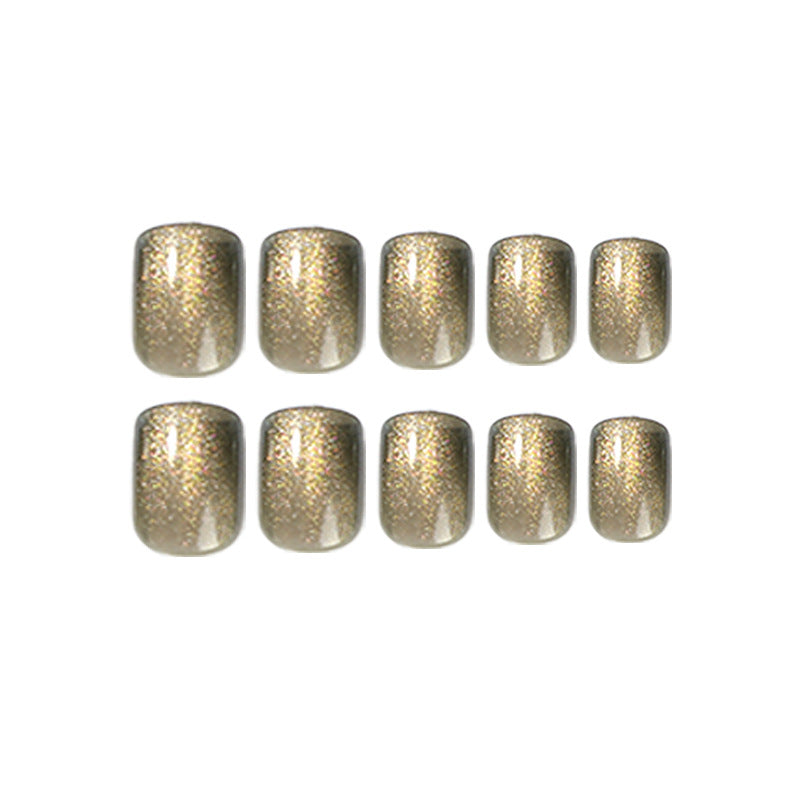 Artful Nail Extensions with Glitter and Ombre Effect Bowlift