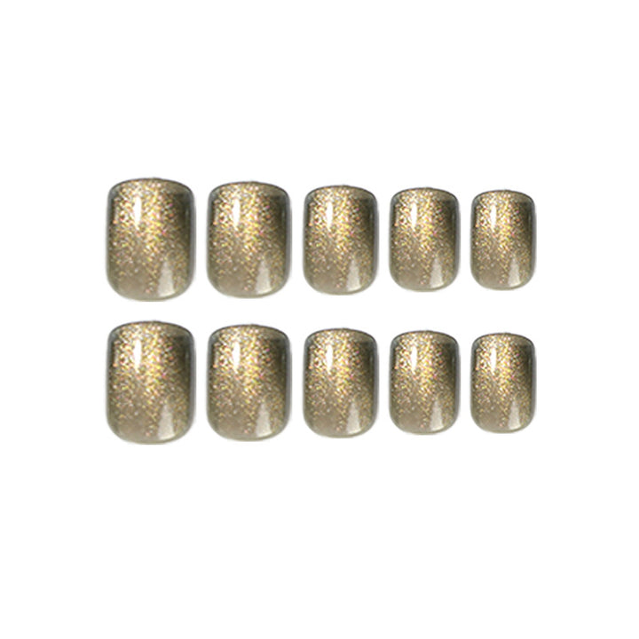 Artful Nail Extensions with Glitter and Ombre Effect Bowlift