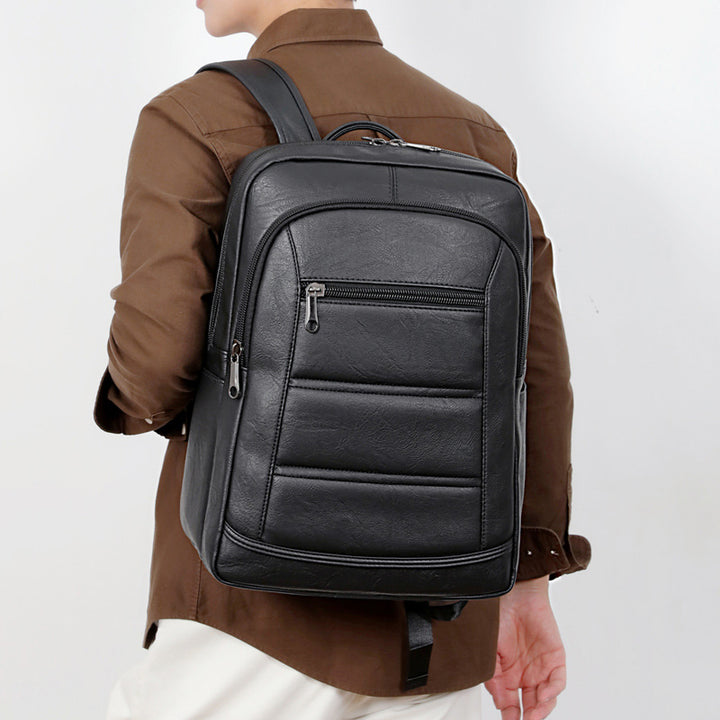 Elegant Backpack Made of Durable Synthetic Leather with Intelligent Compartment System Bowlift