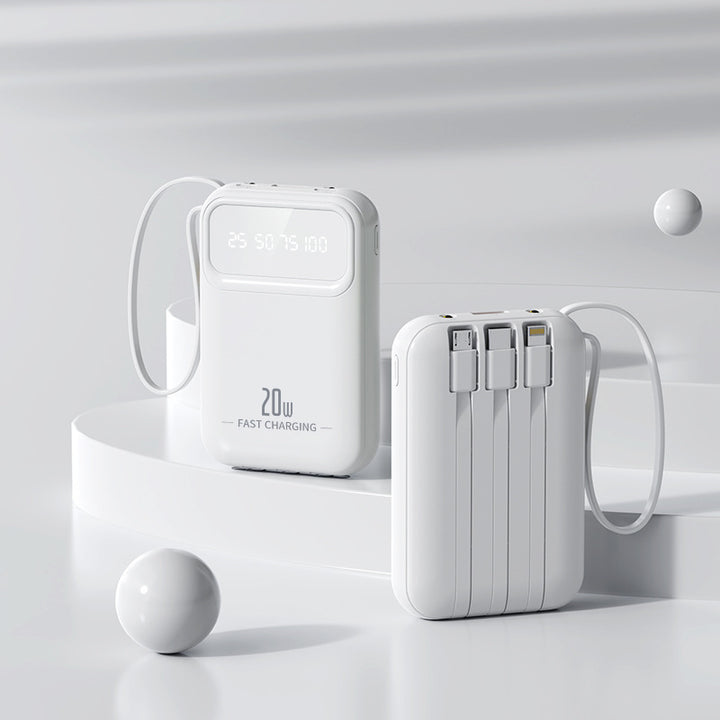 Compact power bank with integrated fast charging ports Bowlift