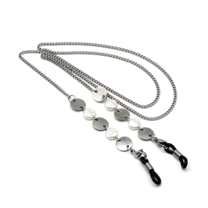 Elegant Metallic Chain Eyewear Holder Bowlift