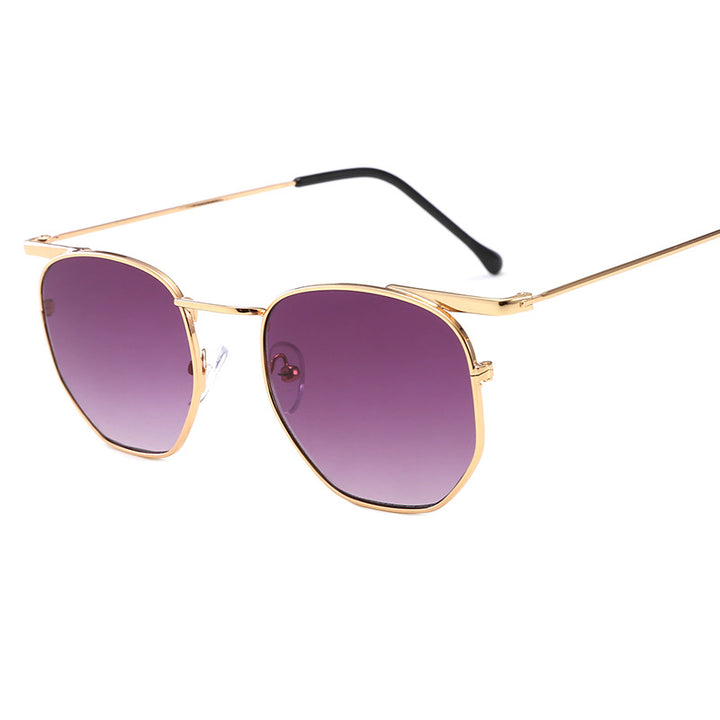 Women's fashionable geometric sunglasses with elegant metal frame Bowlift