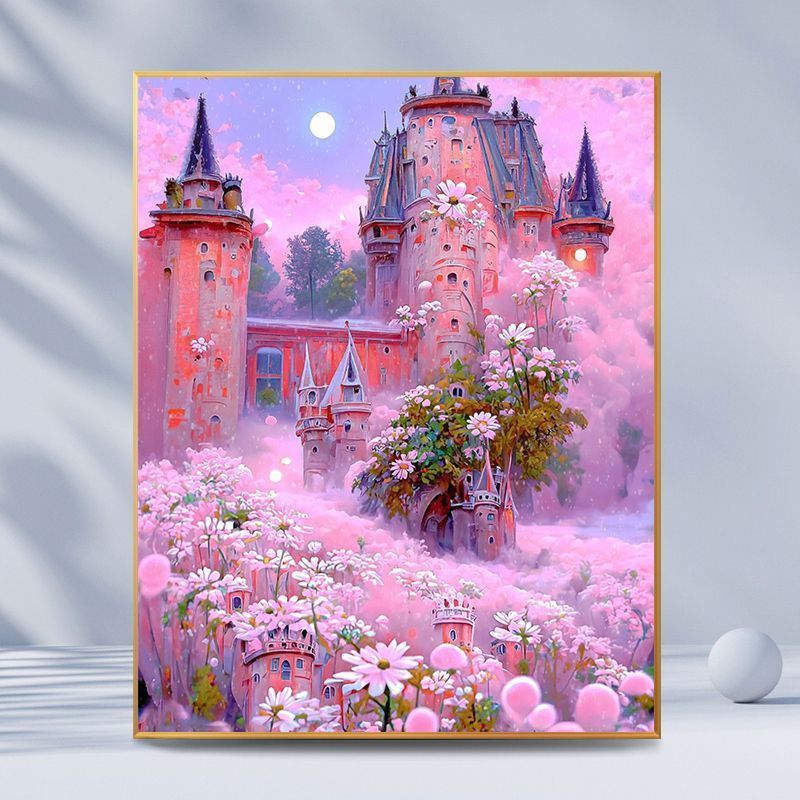 Fantasy Castle Landscape Canvas Art Bowlift