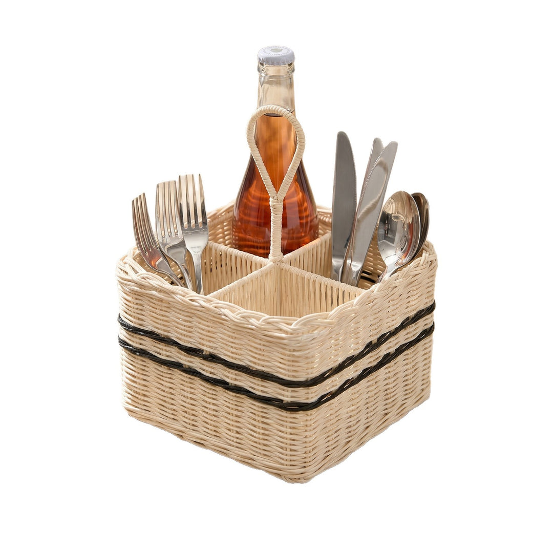 Practical storage basket with compartments Bowlift