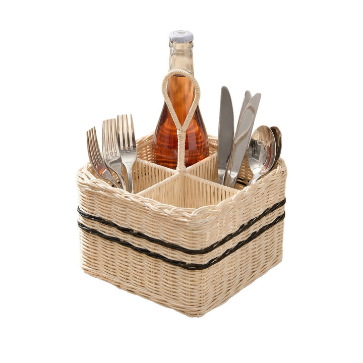 Practical storage basket with compartments Bowlift
