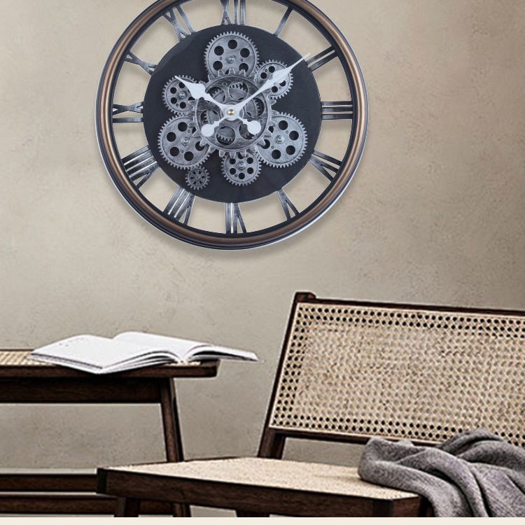 Wall Clock in Industrial Steampunk Design Bowlift