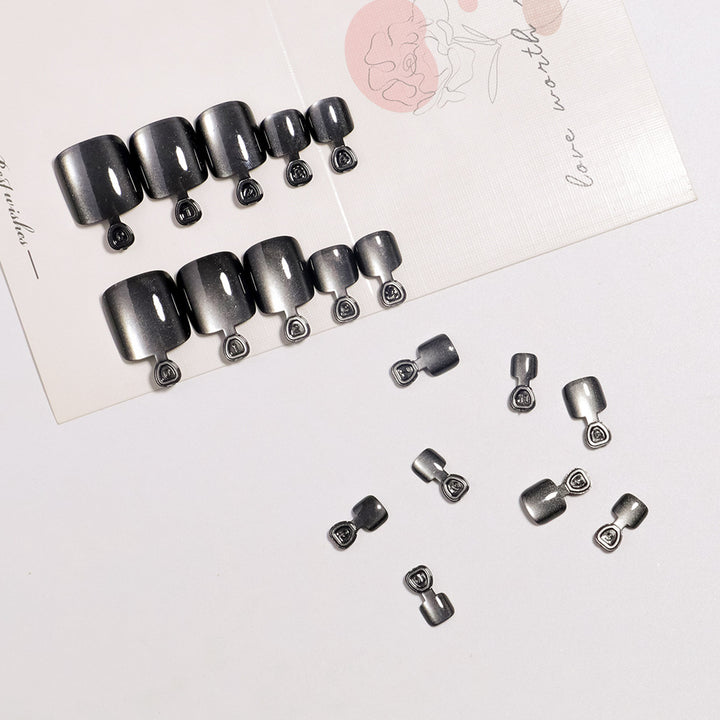 Premium Glossy Press-On Pedicure Nails Bowlift