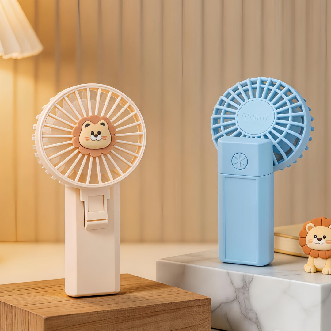 Women's portable handheld fan with charming animal design Bowlift