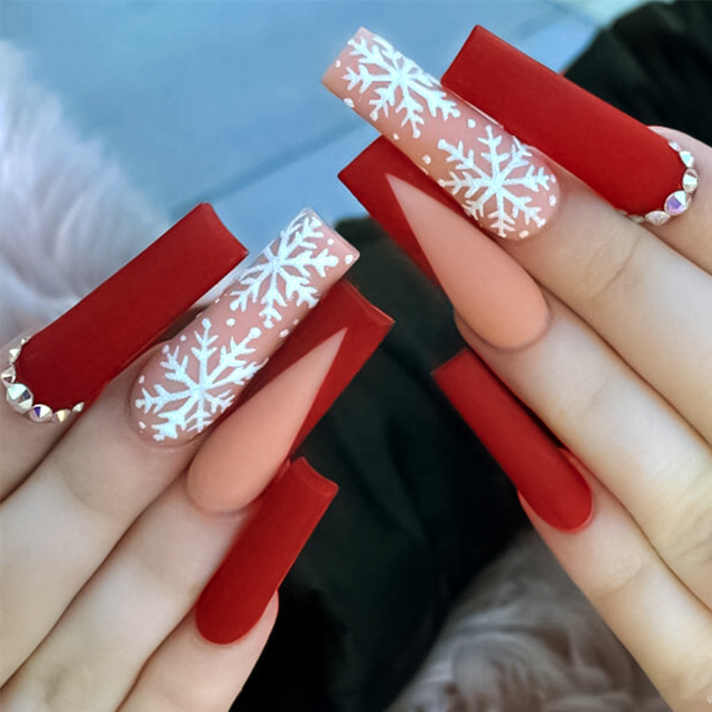 Festive Holiday Themed Press-On Nail Set Bowlift