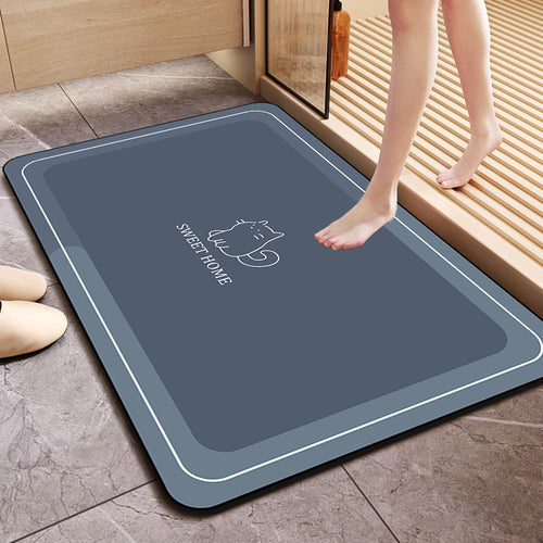 Absorbent Memory Foam Bathroom Mat Bowlift