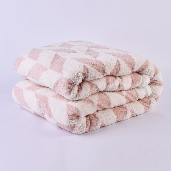 Ladies cuddle blanket with unique houndstooth pattern Bowlift