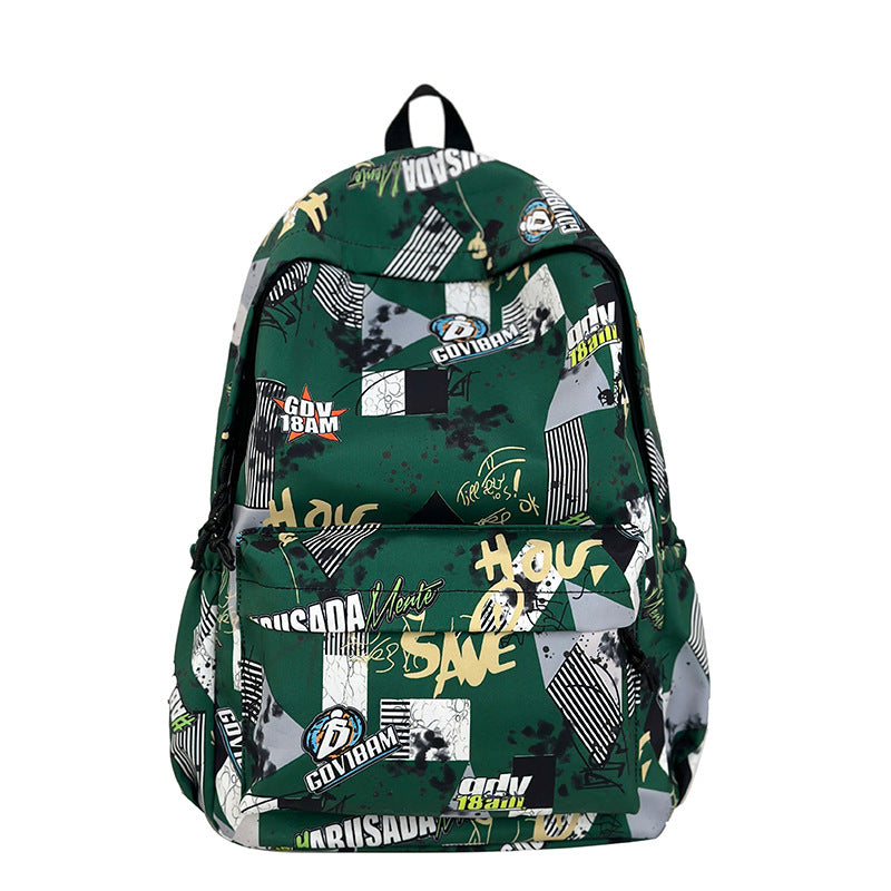 Graphic Patterned School Backpack