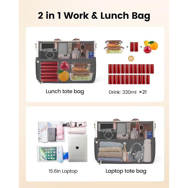 Fashionable tote bag with stylish compartments Bowlift