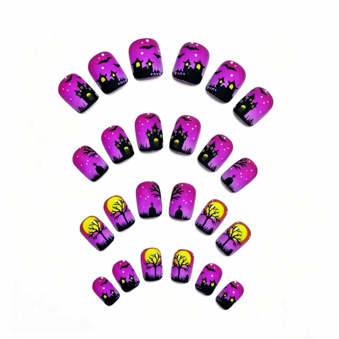 Artistic Halloween Scene Nail Art Bowlift