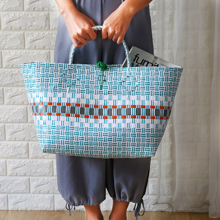 Large Capacity Woven Shopping Tote Bowlift
