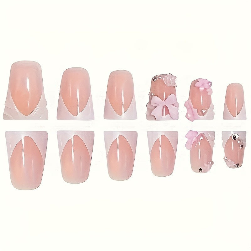 Decorative Floral Acrylic Nail Art Bowlift