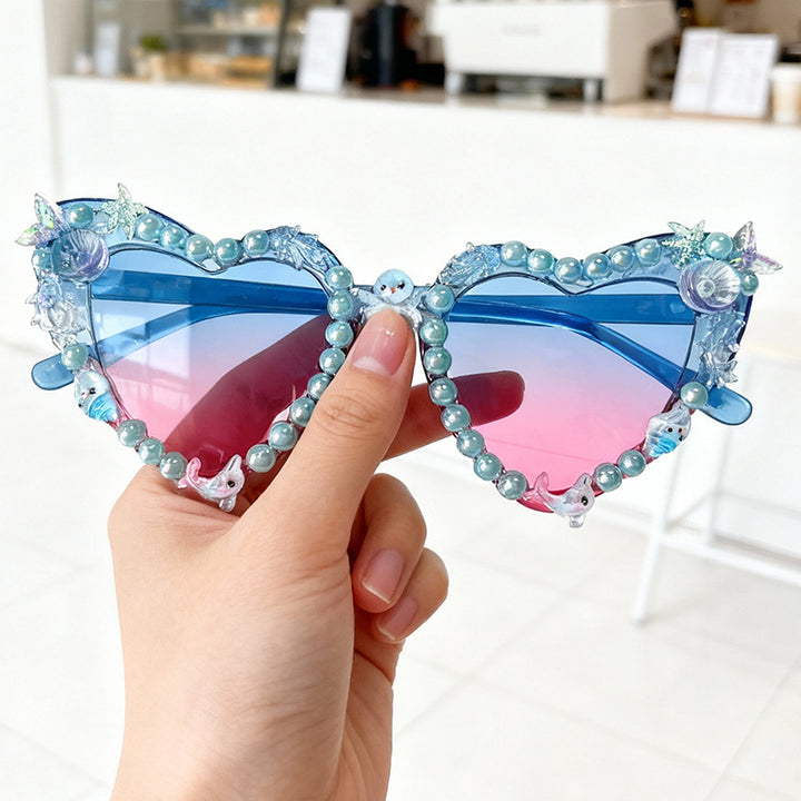 Decorative Cat-Eye Sunglasses Bowlift