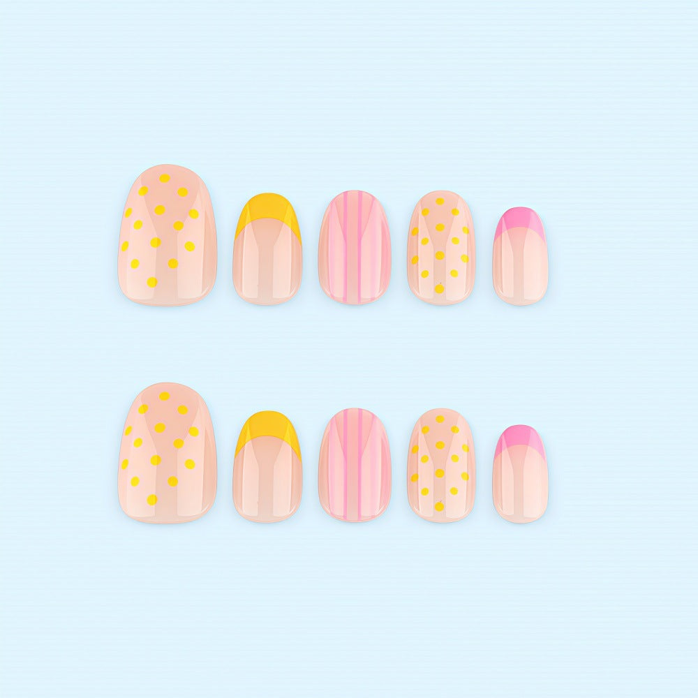 Artificial nails with modern patterns and elegant accents Bowlift