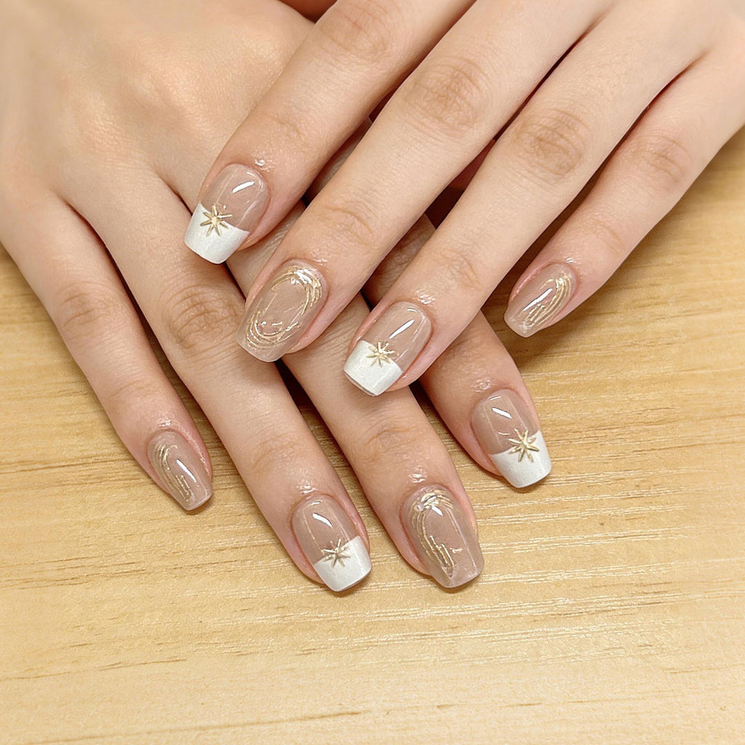 Elegant Press-On Nail Set Bowlift