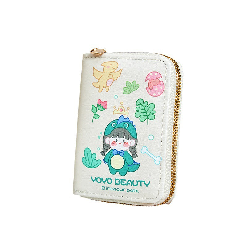 Fun Cartoon Print Zipper Wallet