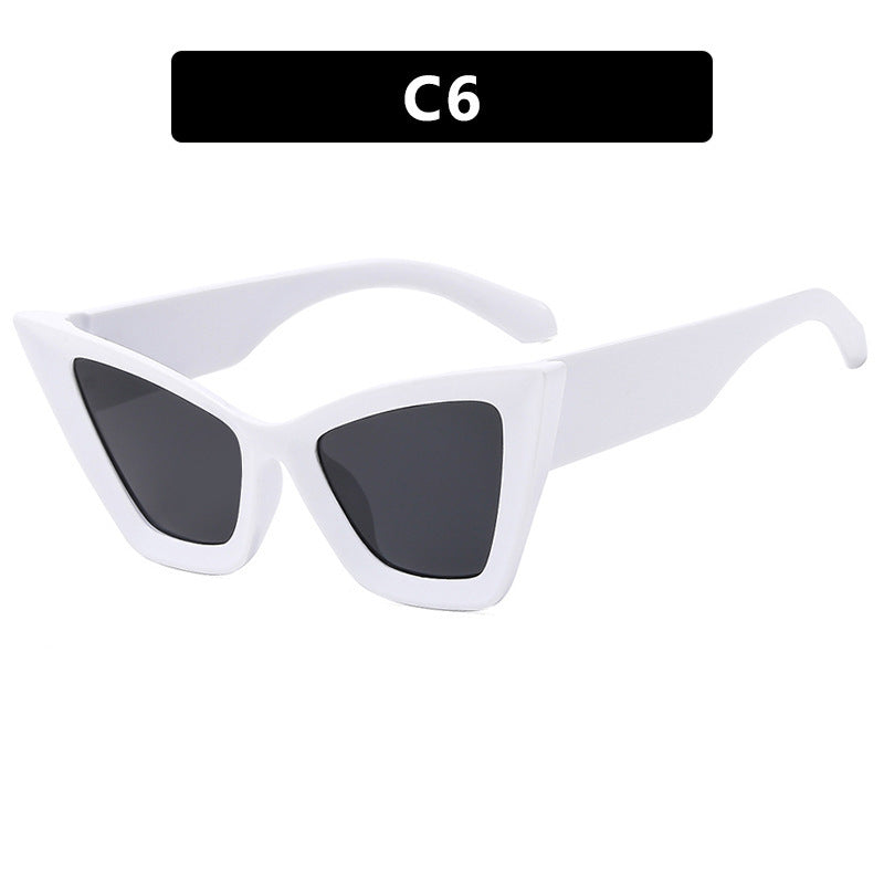 Women's Cat-Eye Sunglasses with Unique Wave Frame Bowlift