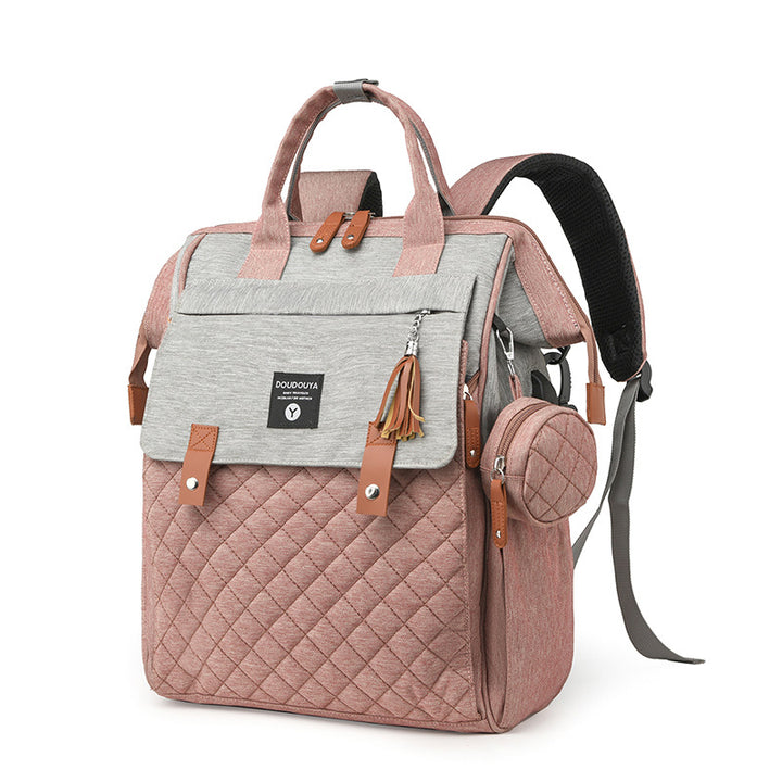 Multifunctional Quilted Diaper Backpack Bowlift