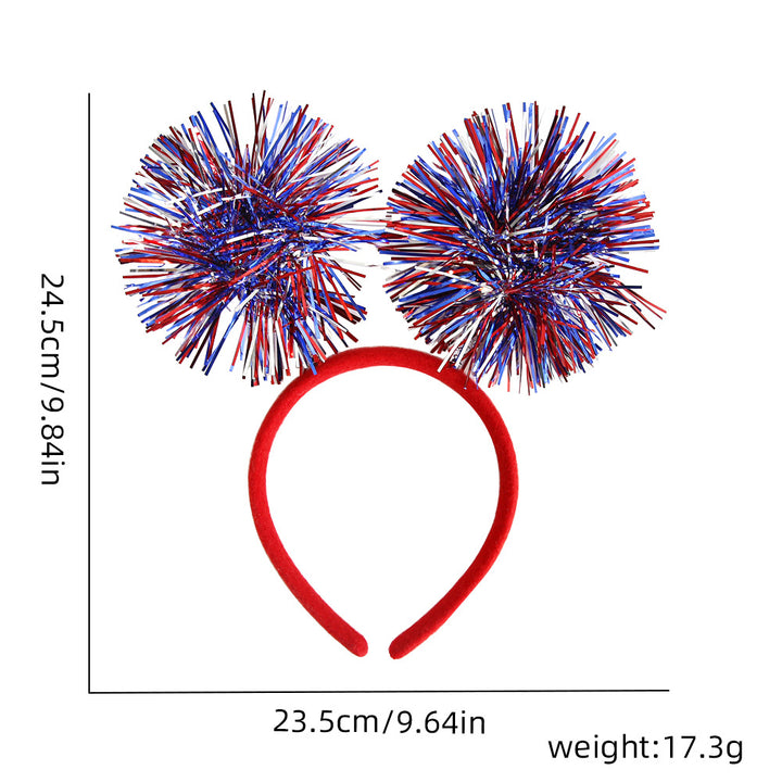 Unisex nan patriotic star antenna headband with ribbon streamers Bowlift