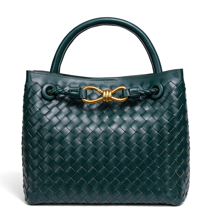 Woven Leather Tote Bag Bowlift
