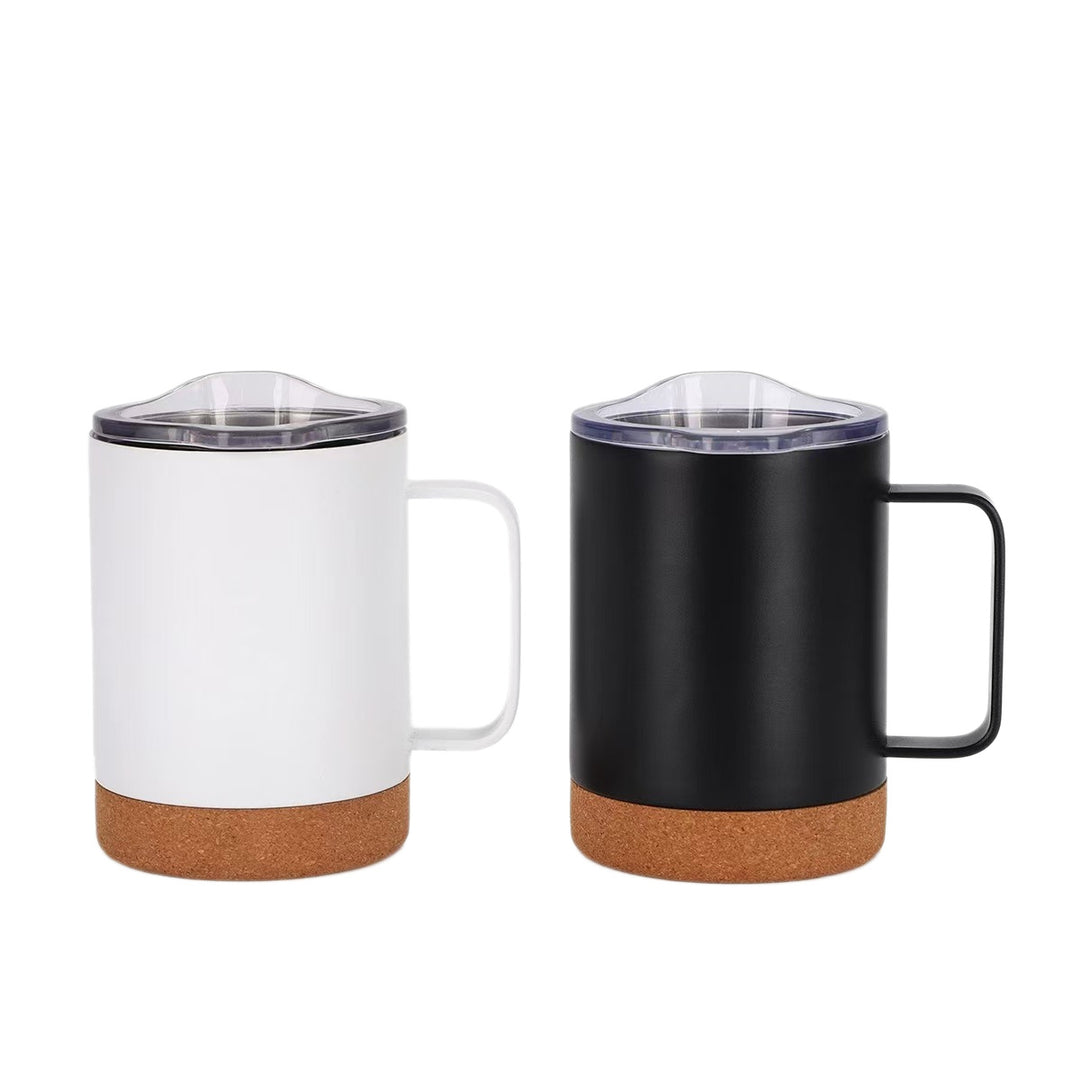 Ladies elegant coffee mug with cork bottom and transparent lid Bowlift